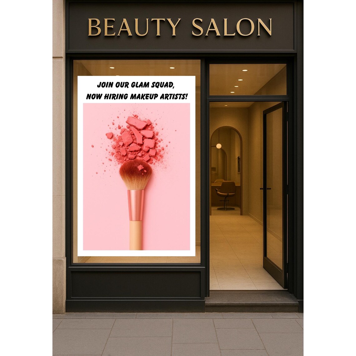 Professional Beauty Salon Poster, Luxury Studio Decor