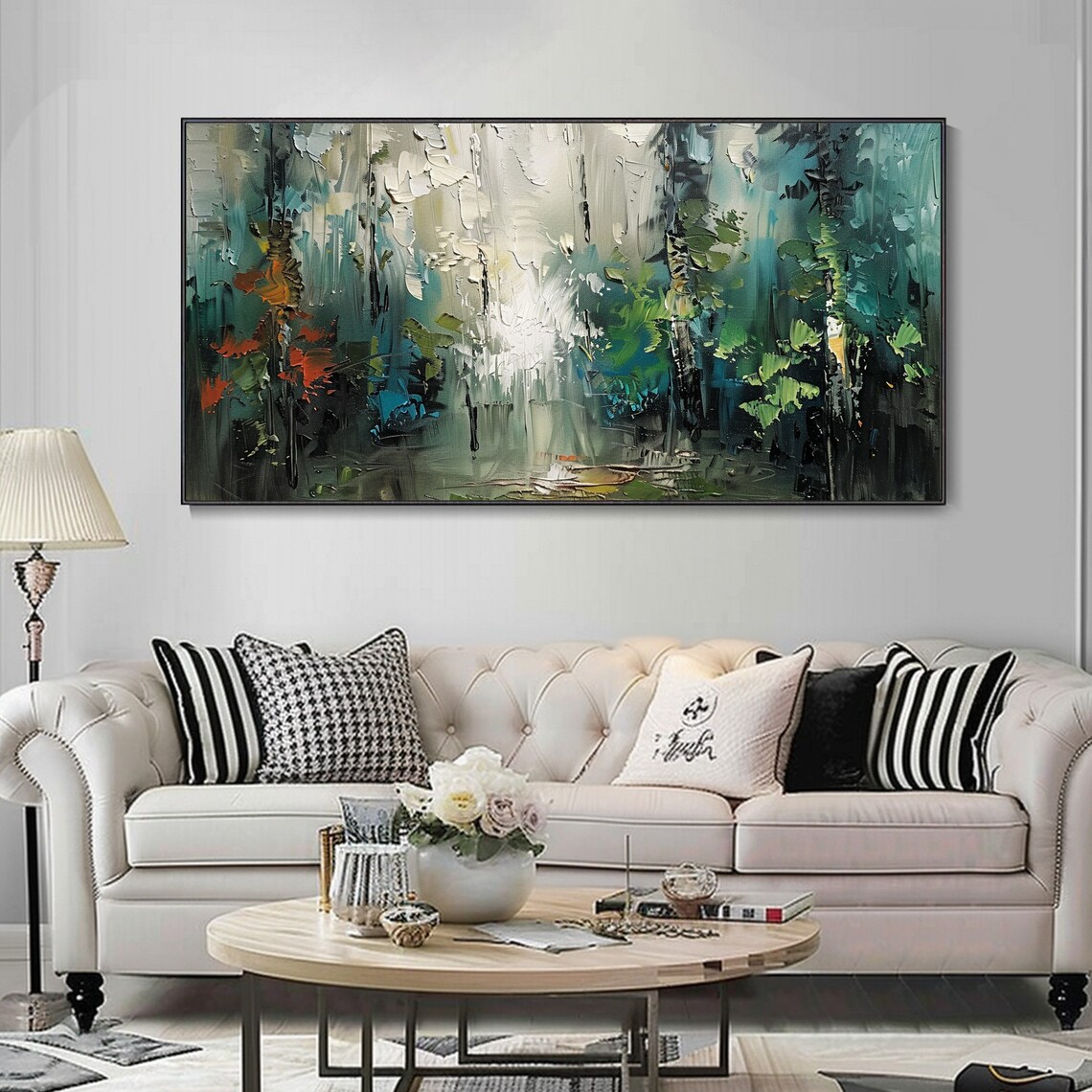 Abstract Forest Tree Custom Wall Art Print, Living Room Decor - Image 4
