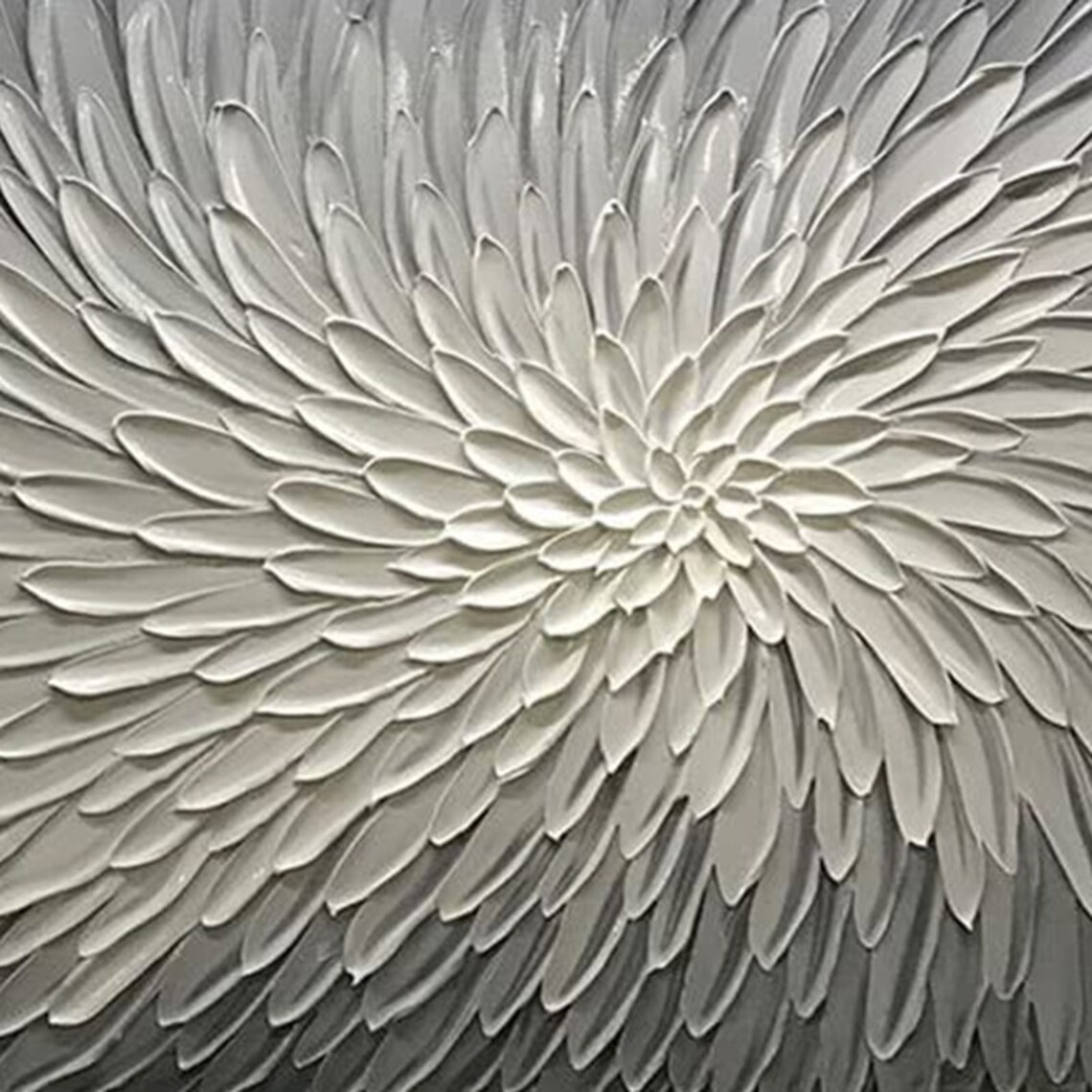 Abstract Gray Oil Painting, Custom Wall Art Print - Image 2