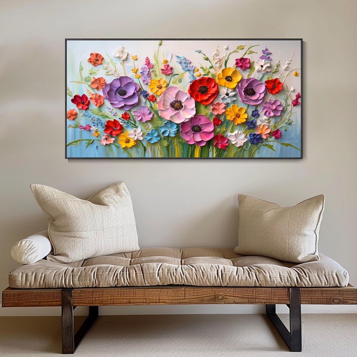 3D Floral Abstract Garden Mural, Spring Art Print - Image 4