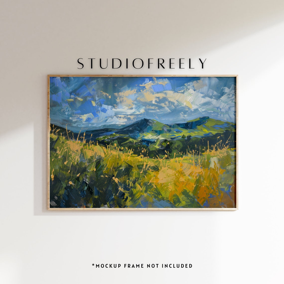 Scottish Highlands Palette Knife Impressionist Landscape Art Print