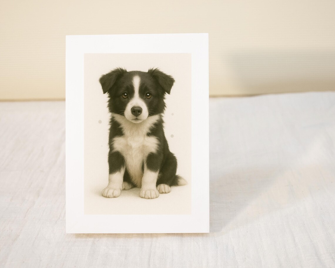 Border Collie Art Print, Cute Nursery Dog Decor - Image 3