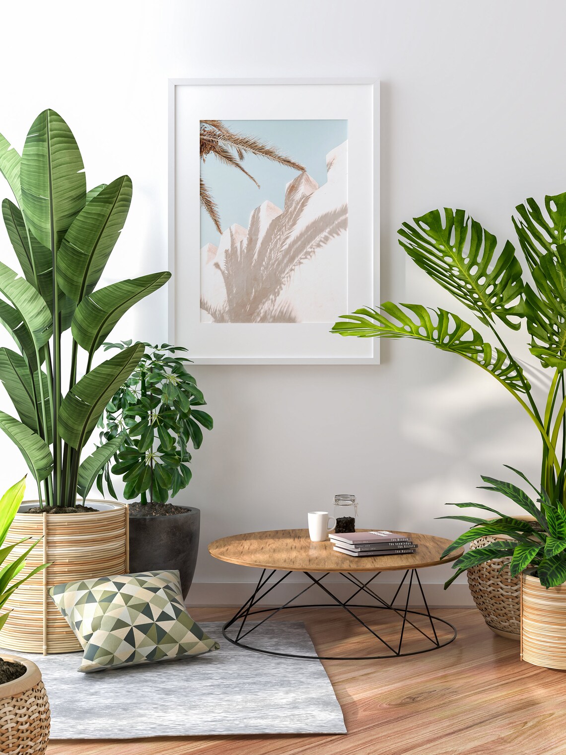 Palm Tree Minimalist Art Print, Sage Green Botanical - Image 2