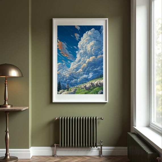 Anime Countryside Wall Art Print Jpeg