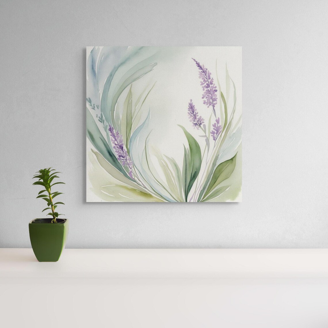 Floral Design With Soft Lines and Colors Poster - Image 2