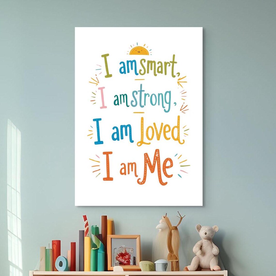 Positive Saying for Young Children Quote Art Print