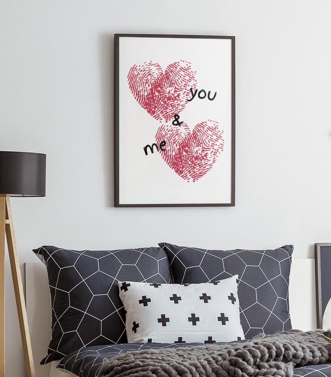 You Me Valentine Heart Art Print - Image 2