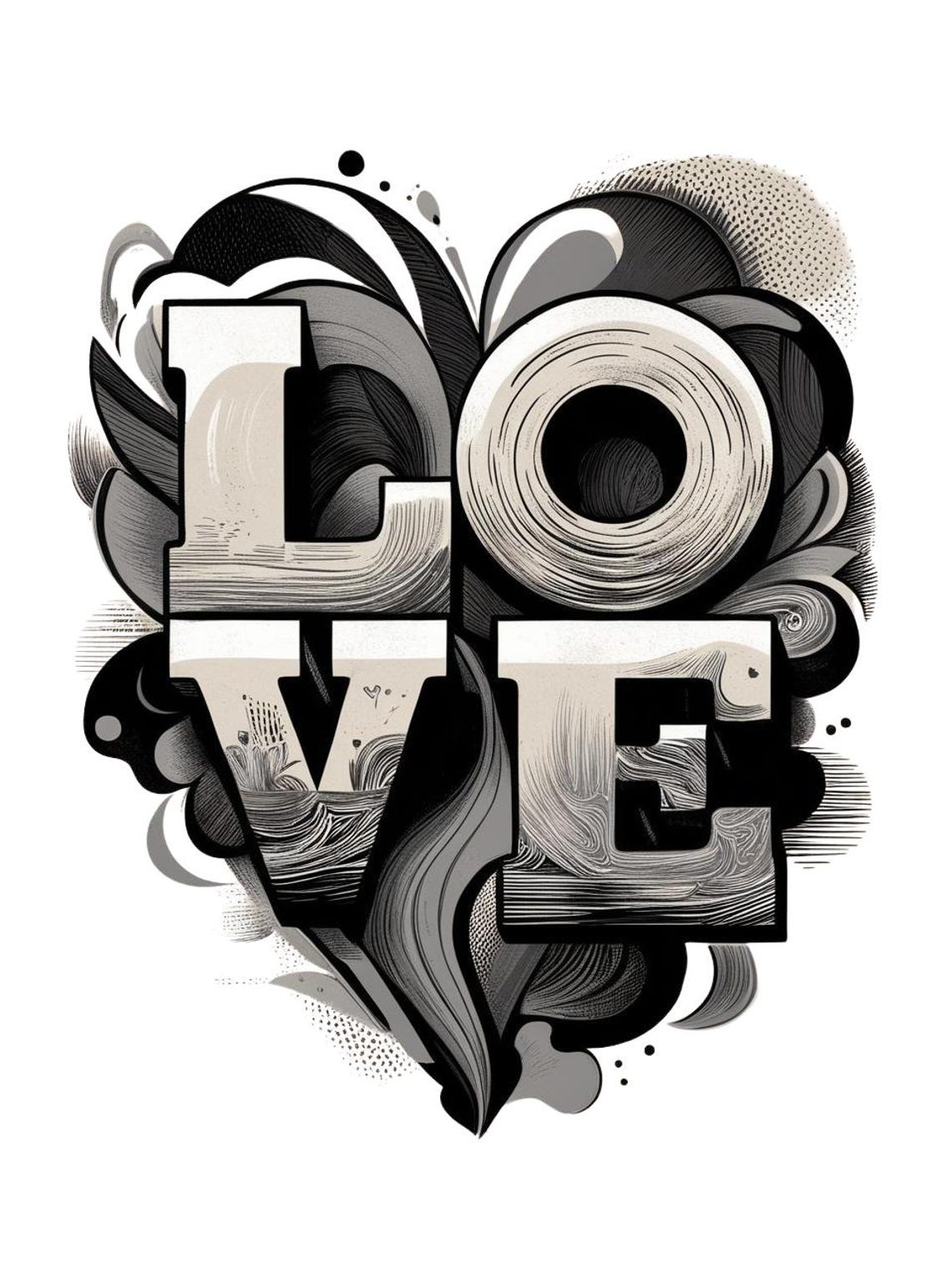 Love Love Word Art - Image 3