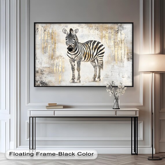 Golden Zebra Safari Style Animal Print, Boho Decor