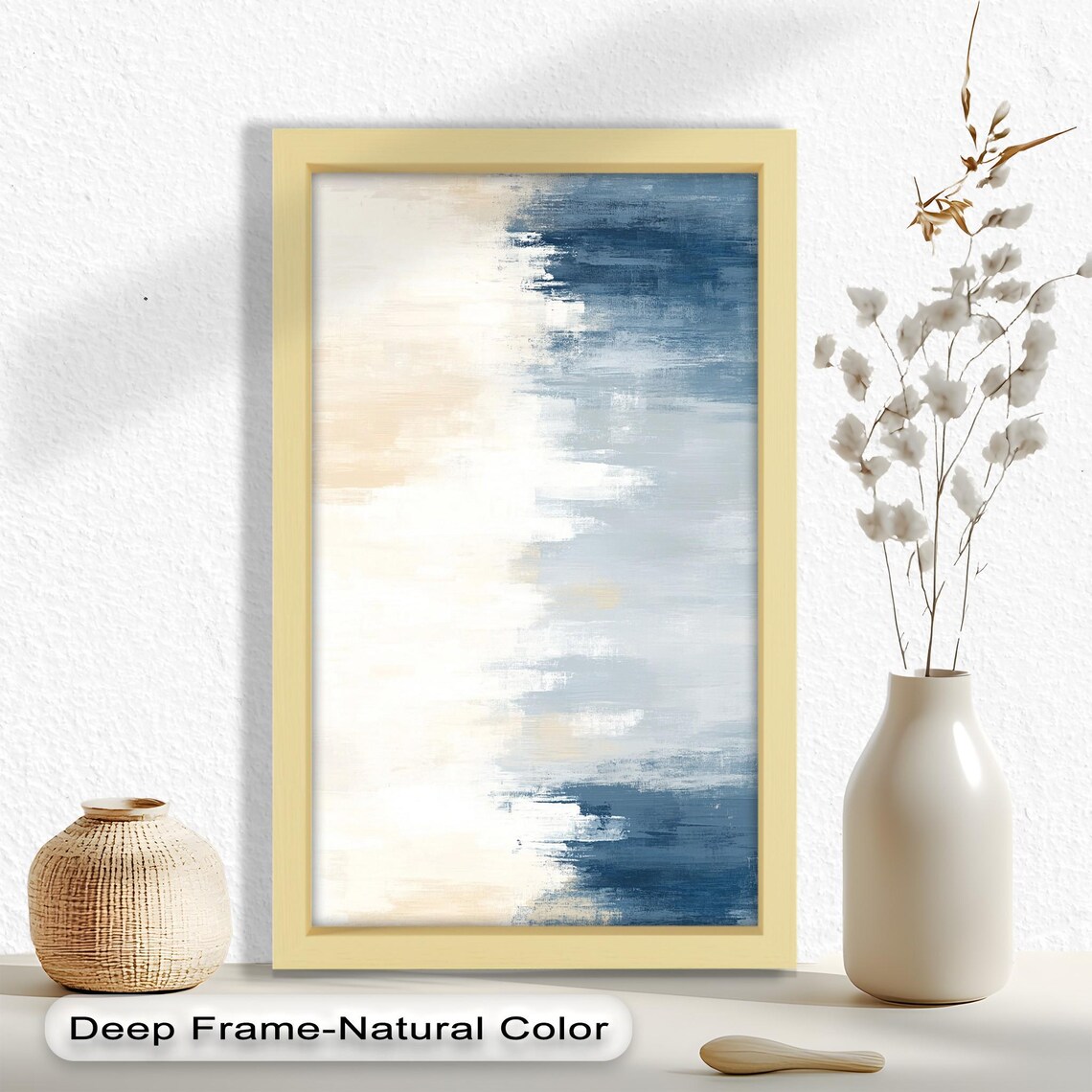 Abstract Wooden Wall Art, Minimalist Coastal Interiors
