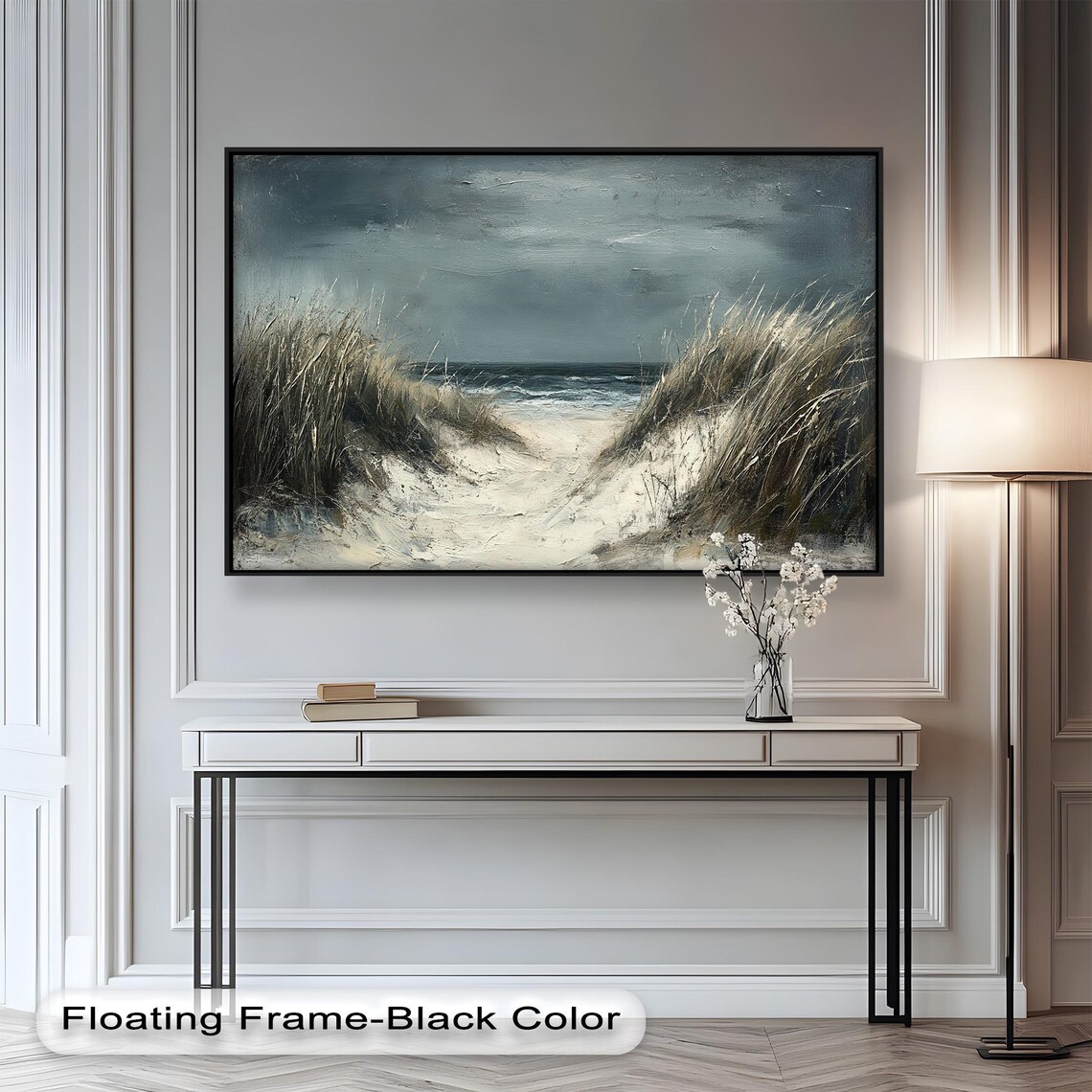 Coastal Beach Path, Ocean Landscape Art Print