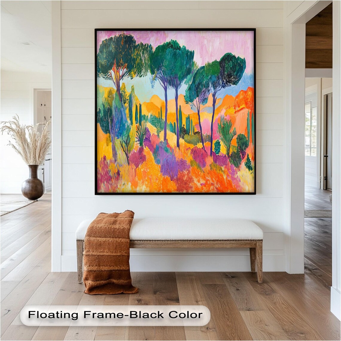 Colorful Forest Landscape, Bold Impressionist Scene - Image 3