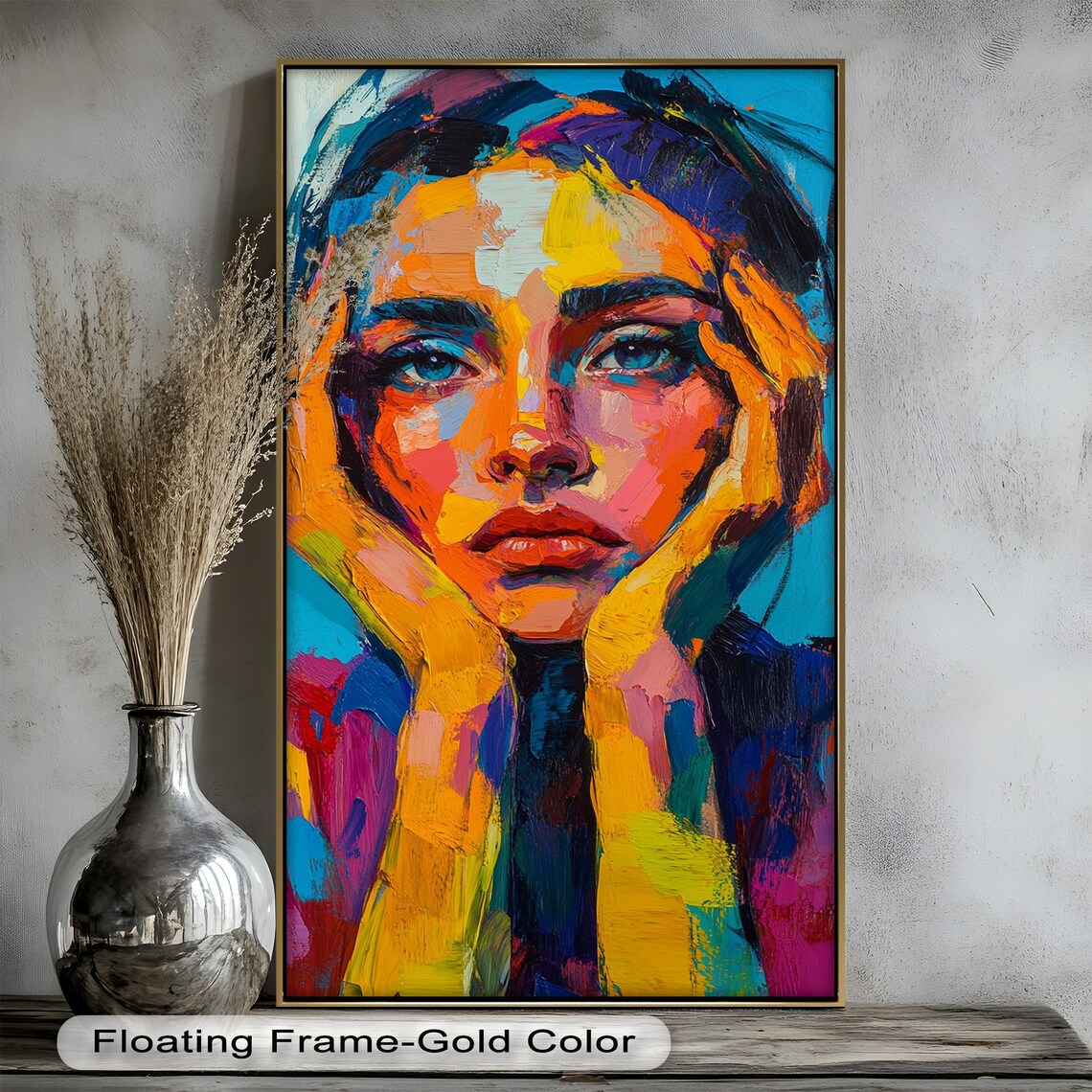 Colorful Woman Portrait, Modern Face Art Print - Image 2