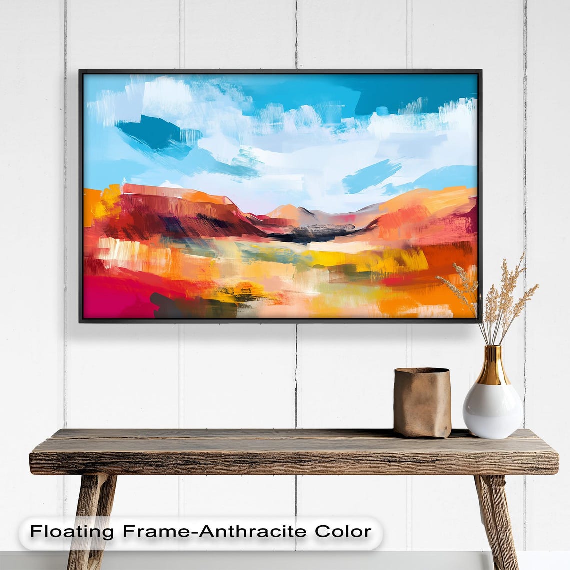 Colorful Abstract Desert Art Print, Canyon Landscape - Image 2