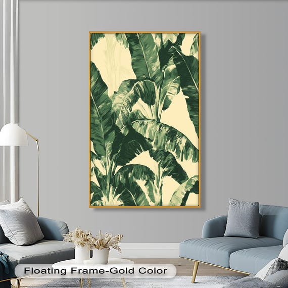 Tropical Banana Leaf Botanical Decor, Modern Jungle Vibe