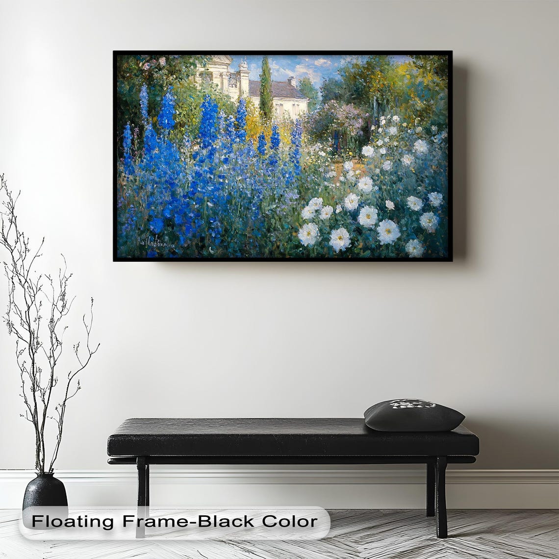 Cottage Garden Impressionist Floral Scene, Art Print - Image 3