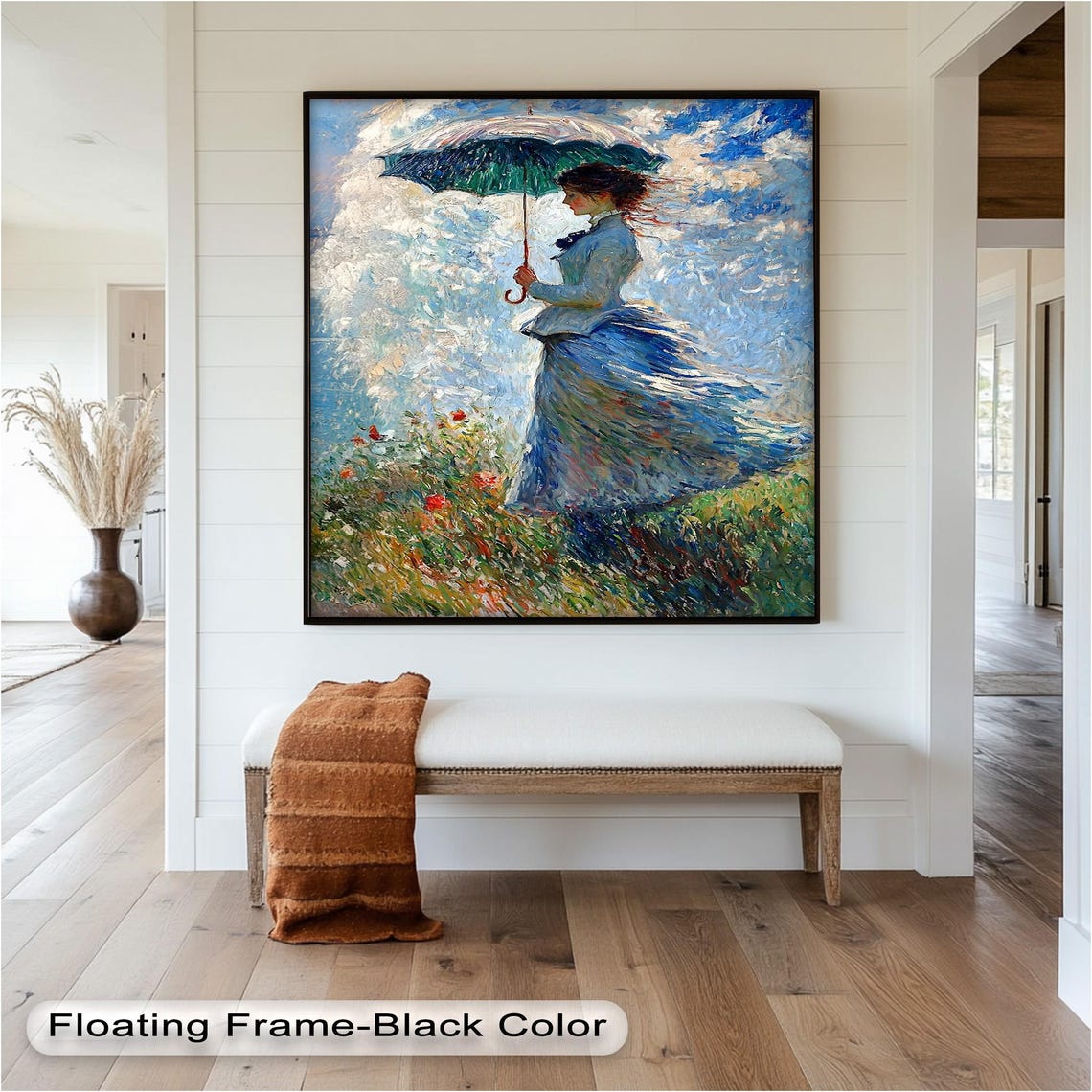 Woman With Parasol, Impressionist Style Art Print - Image 3
