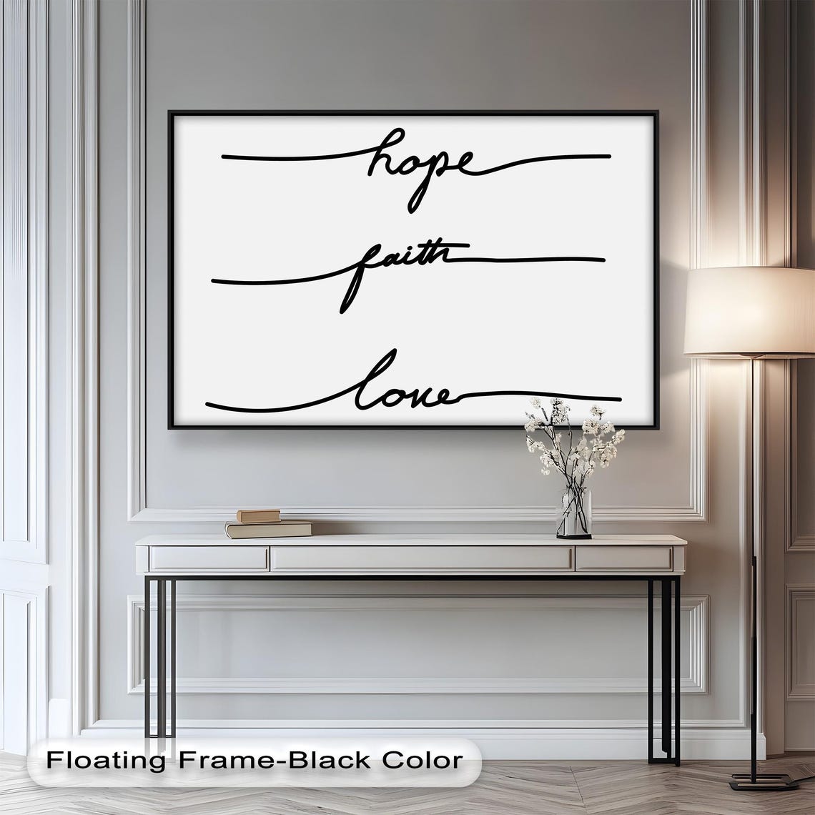Hope Faith Love Minimalist Inspirational Quote - Image 4