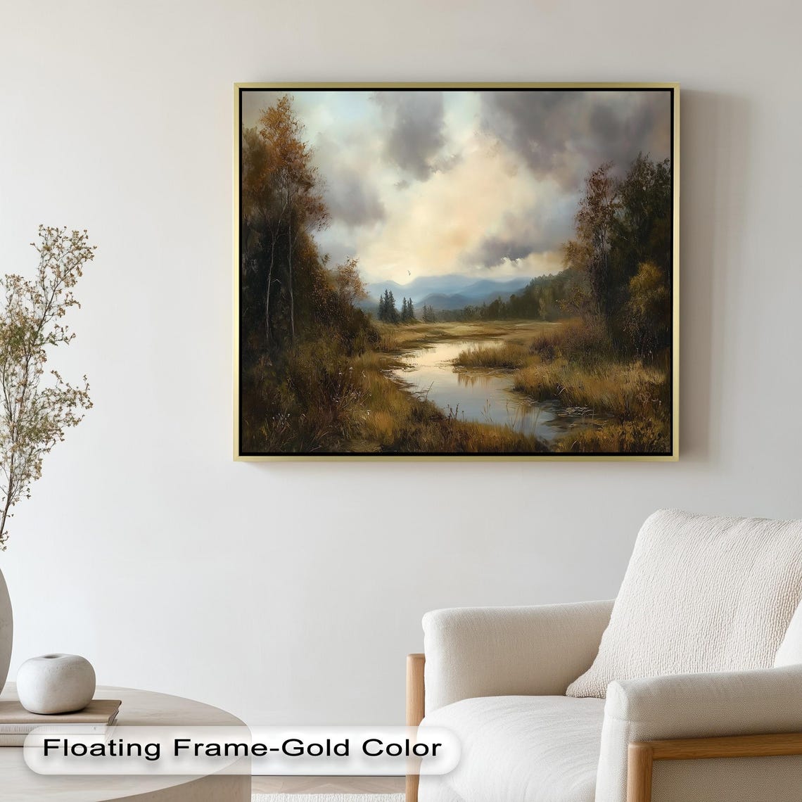 Golden Hour Landscape, Rustic Nature Art Print - Image 4