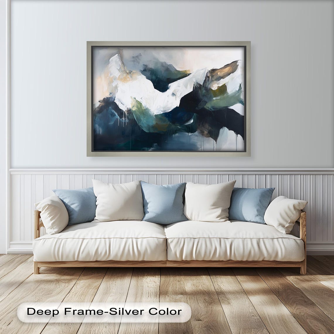 Mountain Landscape, Modern Abstract Painting - Image 4