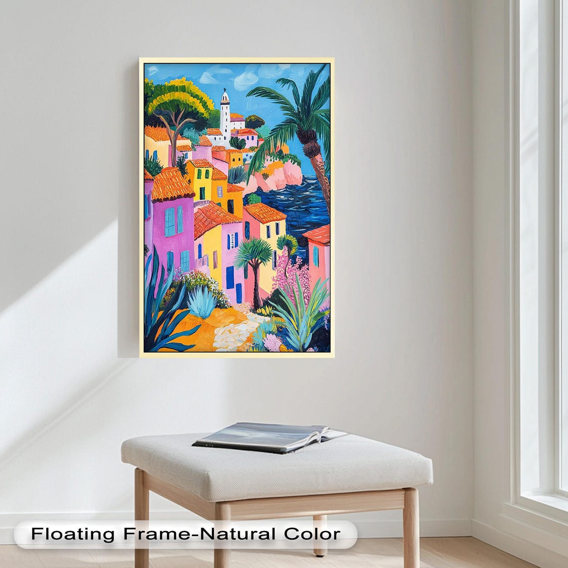 Mediterranean Village, Coastal Town Art Print - Image 3