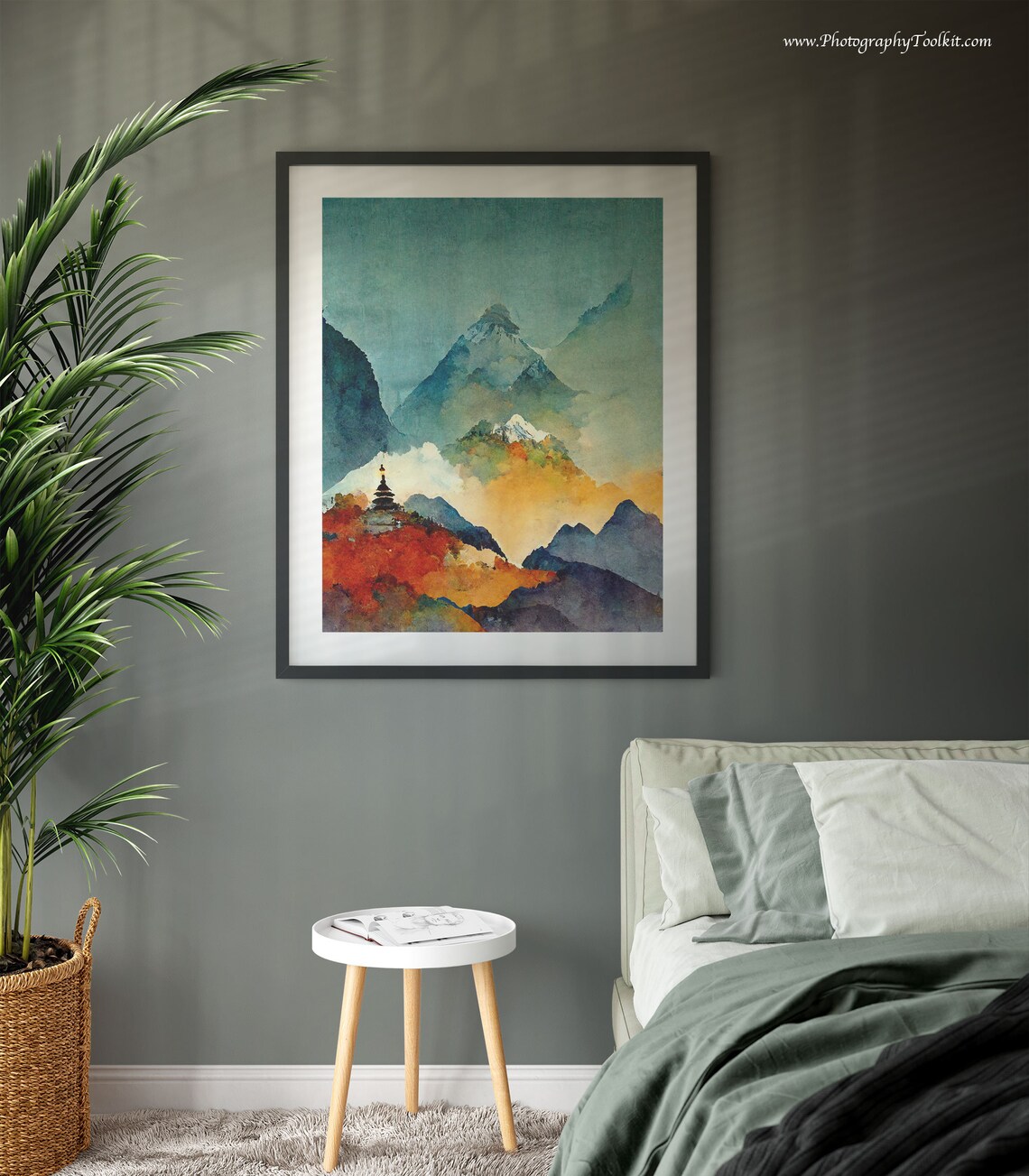 Minimalist Nepal Mountain Poster, Nature Art Print - Image 3