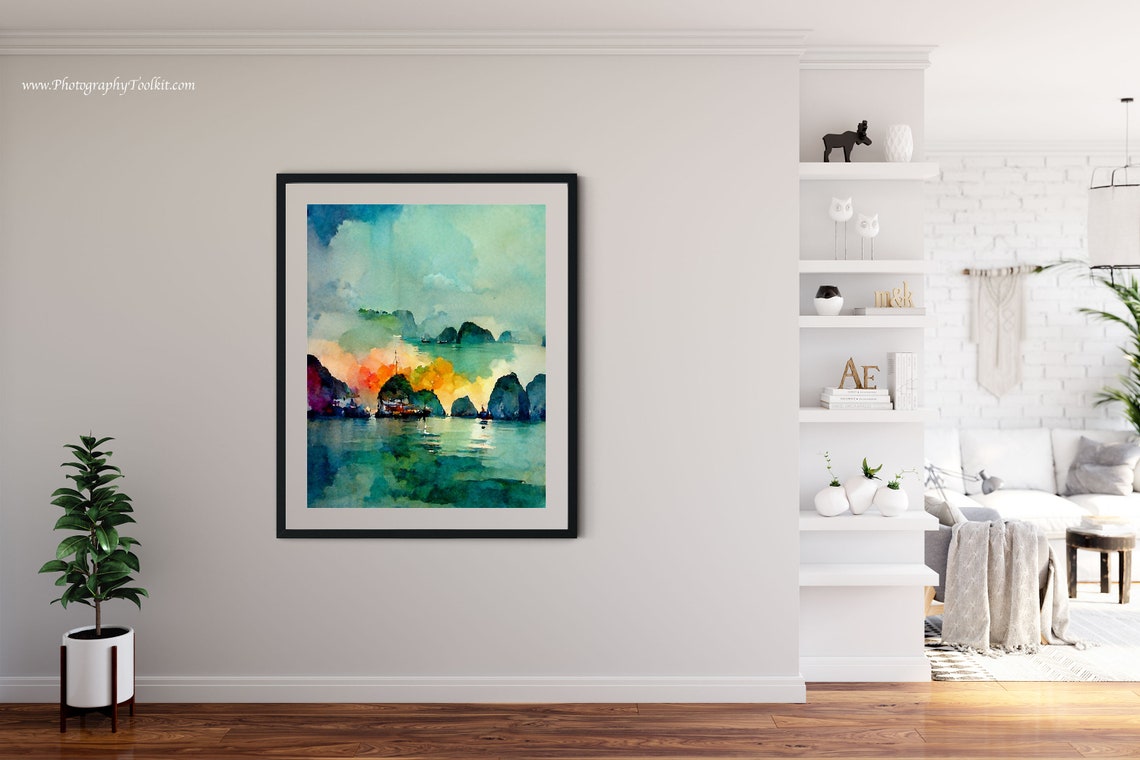 Vietnam Ha Long Bay Print Ha Long Bay Print Wall Art Vietnam Travel Print Vietnamese Art Print Vietnam Wall Decor Vietnam Photo - Image 4