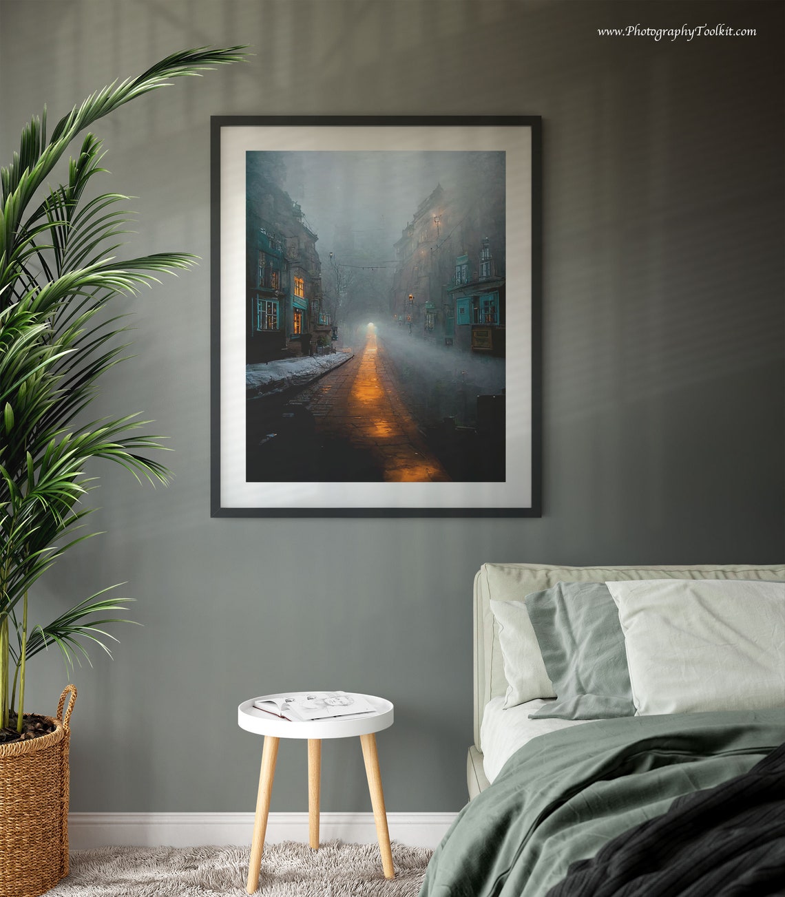 City Street At Night Art Print - Image 3