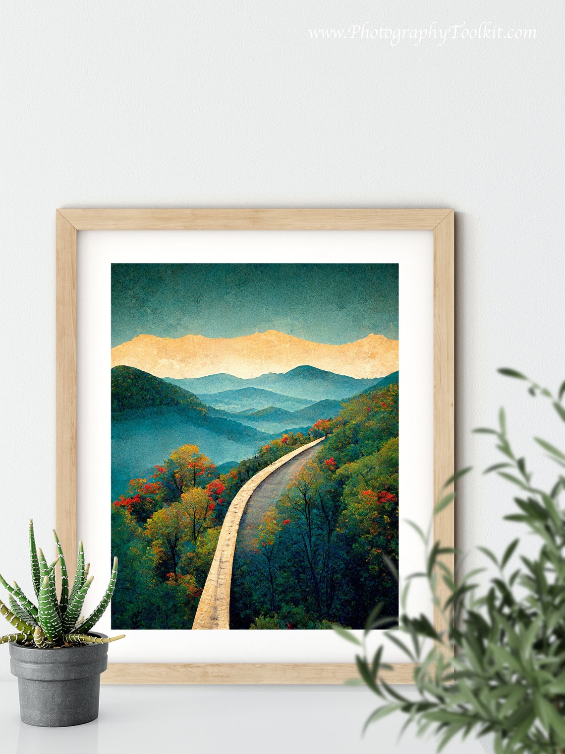 Blue Ridge Parkway Winding Autumn Road Scenic Mountain Poster - Image 5