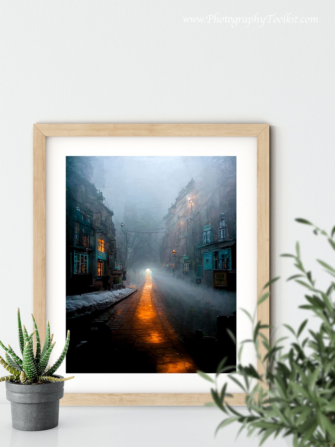 City Street At Night Art Print - Image 5