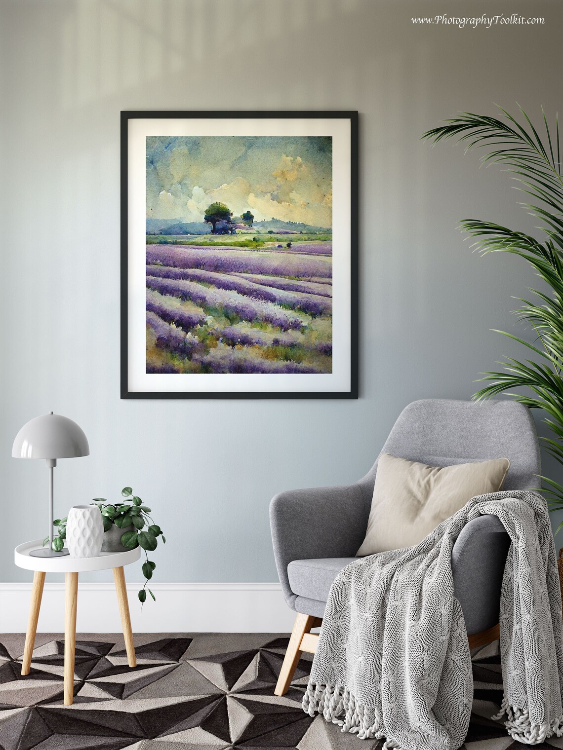 Lavender Field Art Print, Spring Meadow Landscape - Image 6