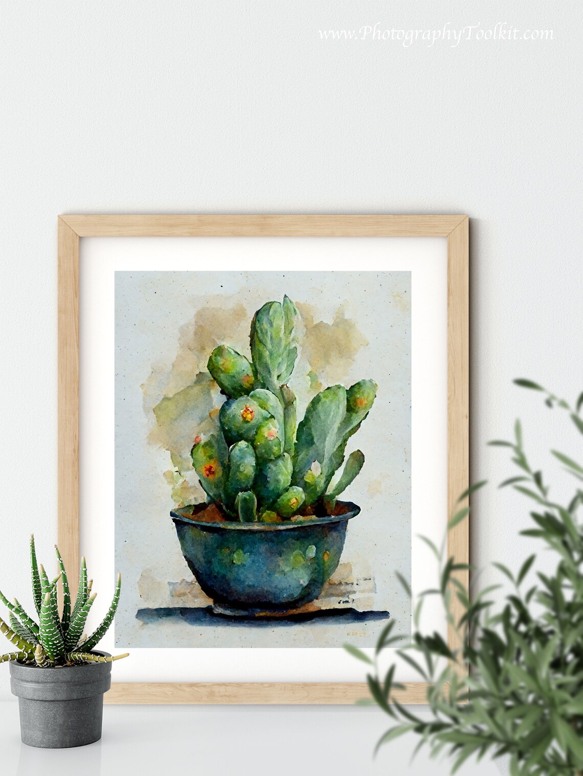 Potted Cactus Boho Western Desert Art Print - Image 5