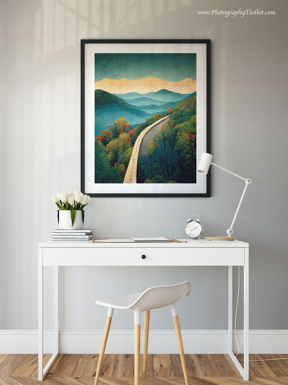 Blue Ridge Parkway Winding Autumn Road Scenic Mountain Poster - Image 2