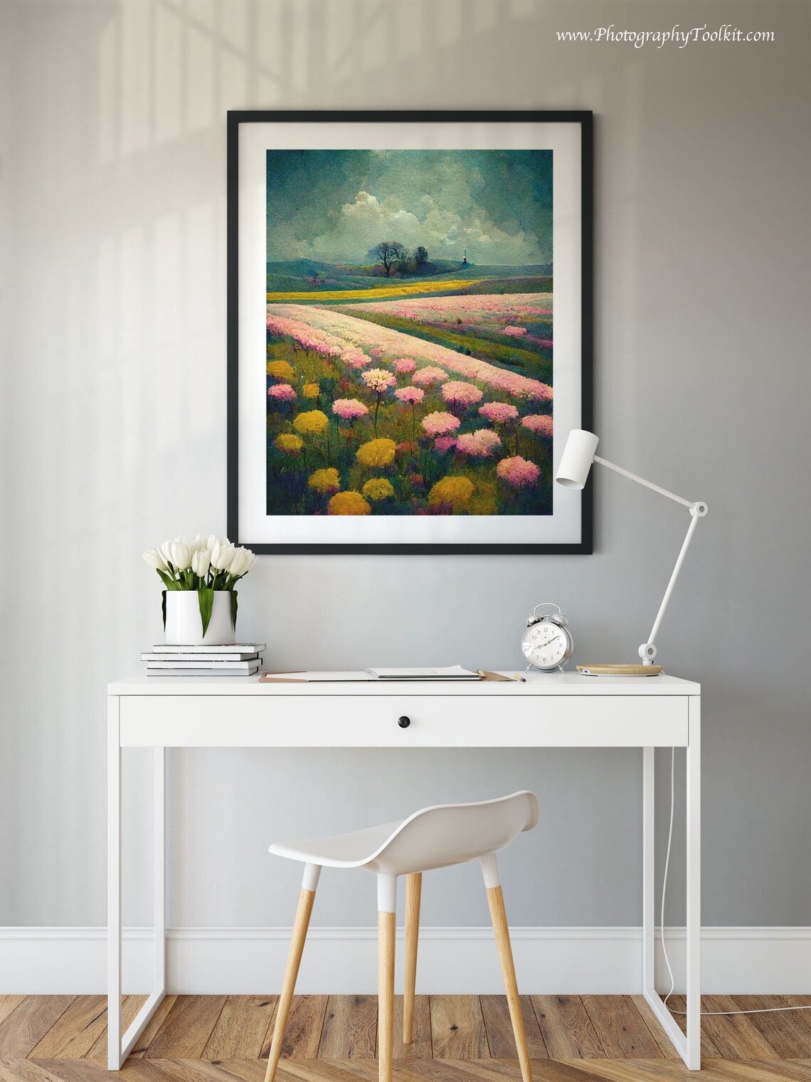 Spring Meadow Country Field Wall Art Print - Image 2