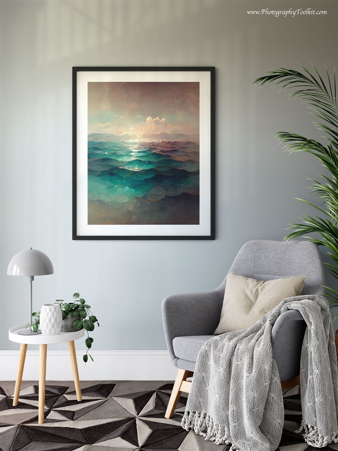 Ocean Waves Art Print, Soft Coastal Landscape - Image 6