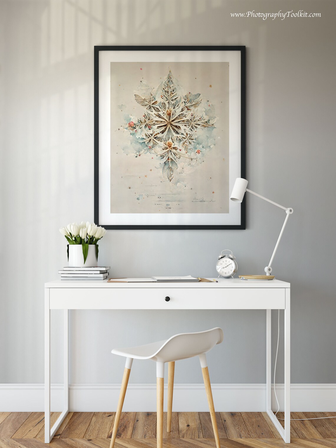 Snowflake Print, Christmas Winter Wall Decor - Image 2