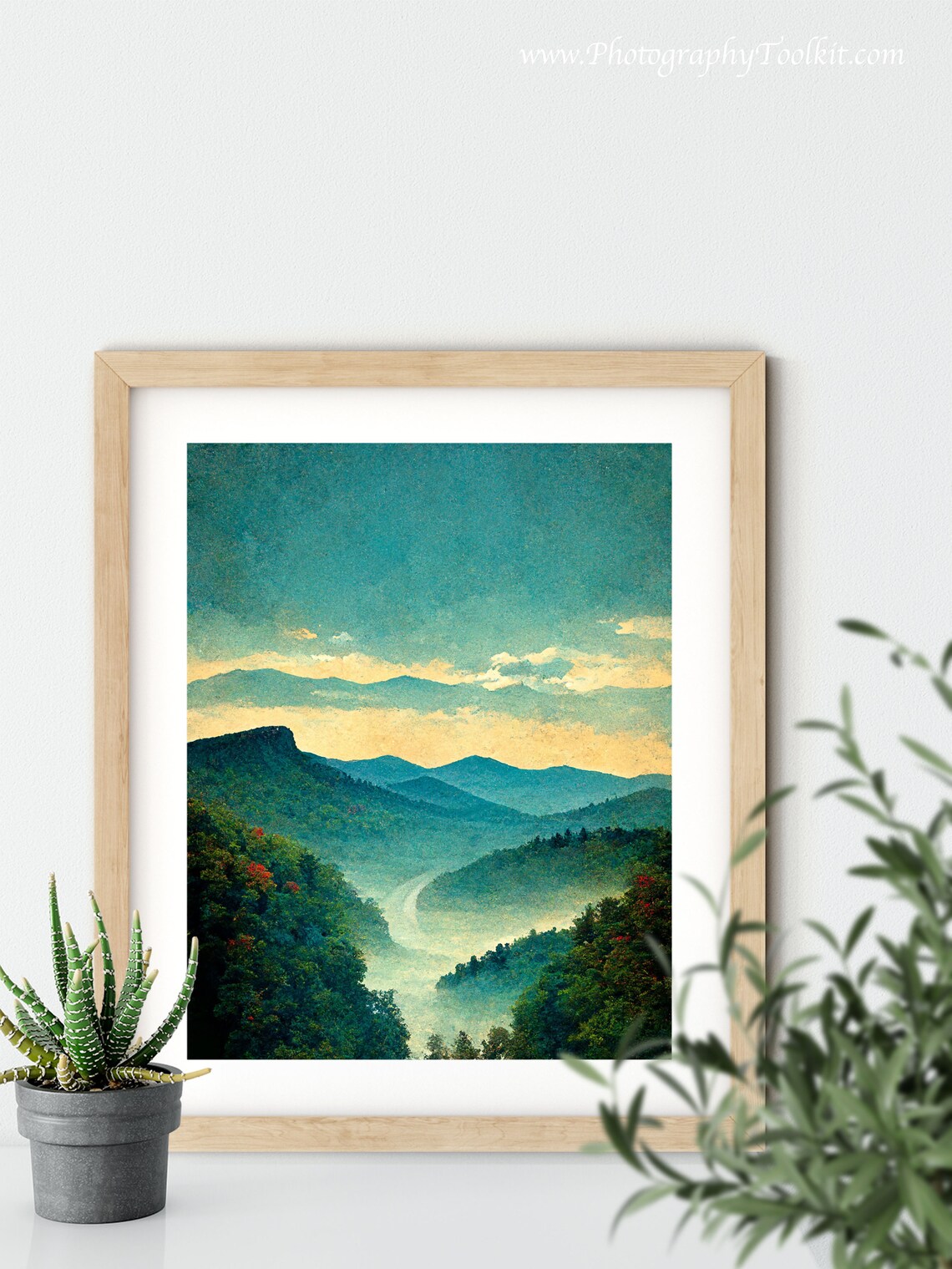 Blue Ridge Mountains Art Print, Mountain Landscape - Image 5