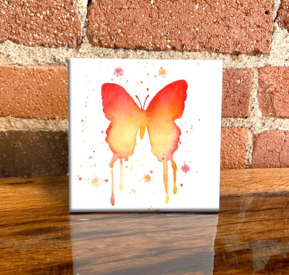 Butterfly Ceramic Tile Butterfly Decorative Tile Butterfly Lover Gift Unique Butterfly Gifts