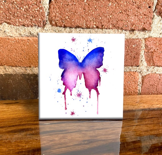 Butterfly Ceramic Tile Butterfly Decorative Tile Butterfly Lover Gift Unique Butterfly Gifts