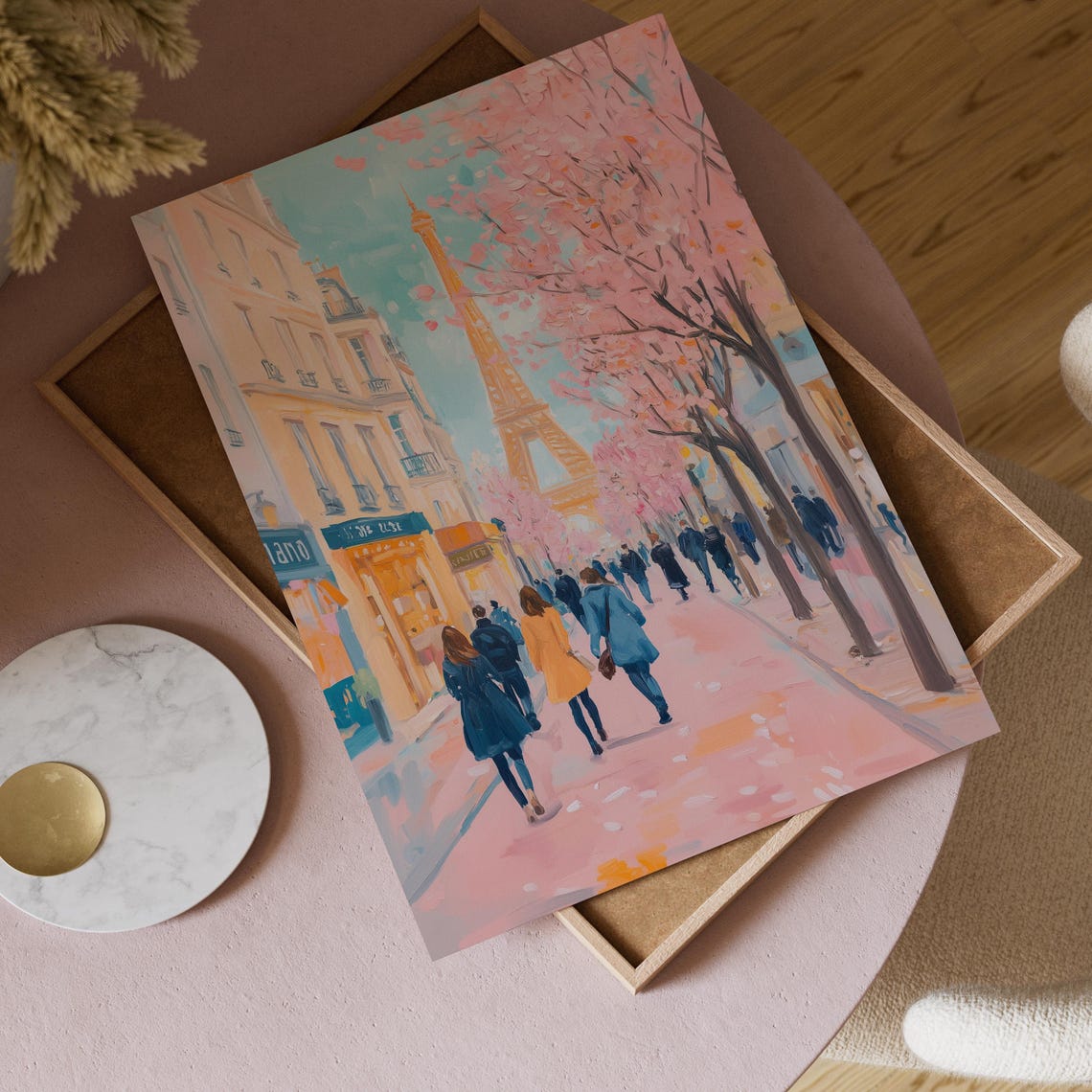 Pastel Paris Street, Romantic French Cityscape Art Print - Image 4