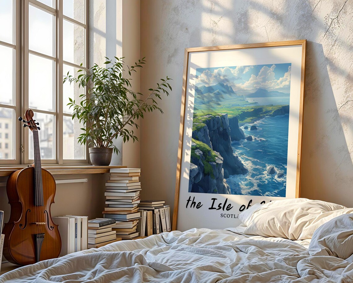 The Isle Of Skye Scotland Wall Art Prints Travel Poster Print Wall Art Print Gift Minimalist Europe Poster Scotland Poster - Image 3
