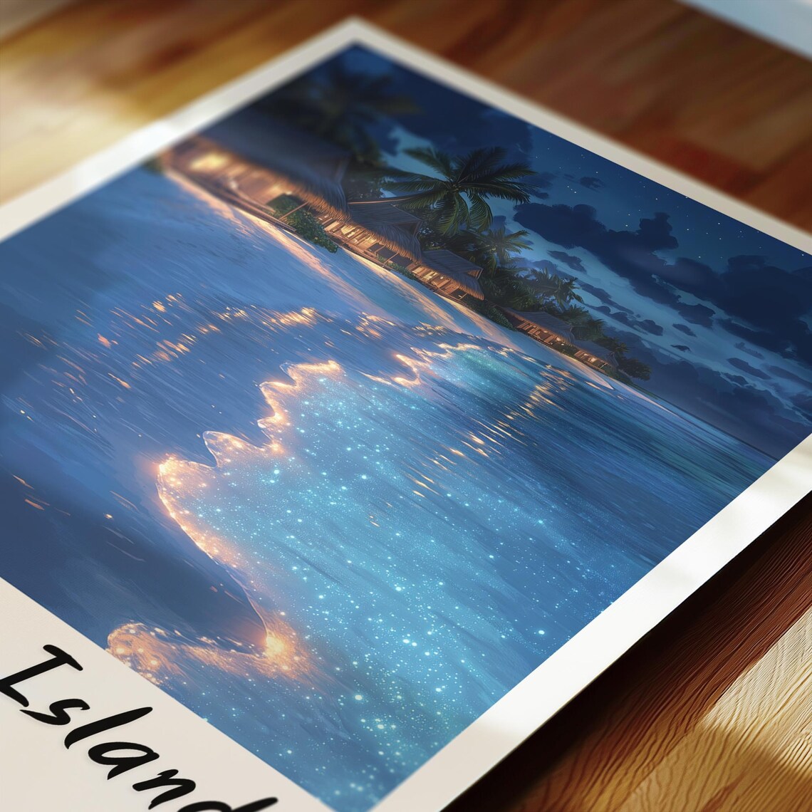 Vaadhoo Island Maldives Travel Poster, Minimalist Asia - Image 2