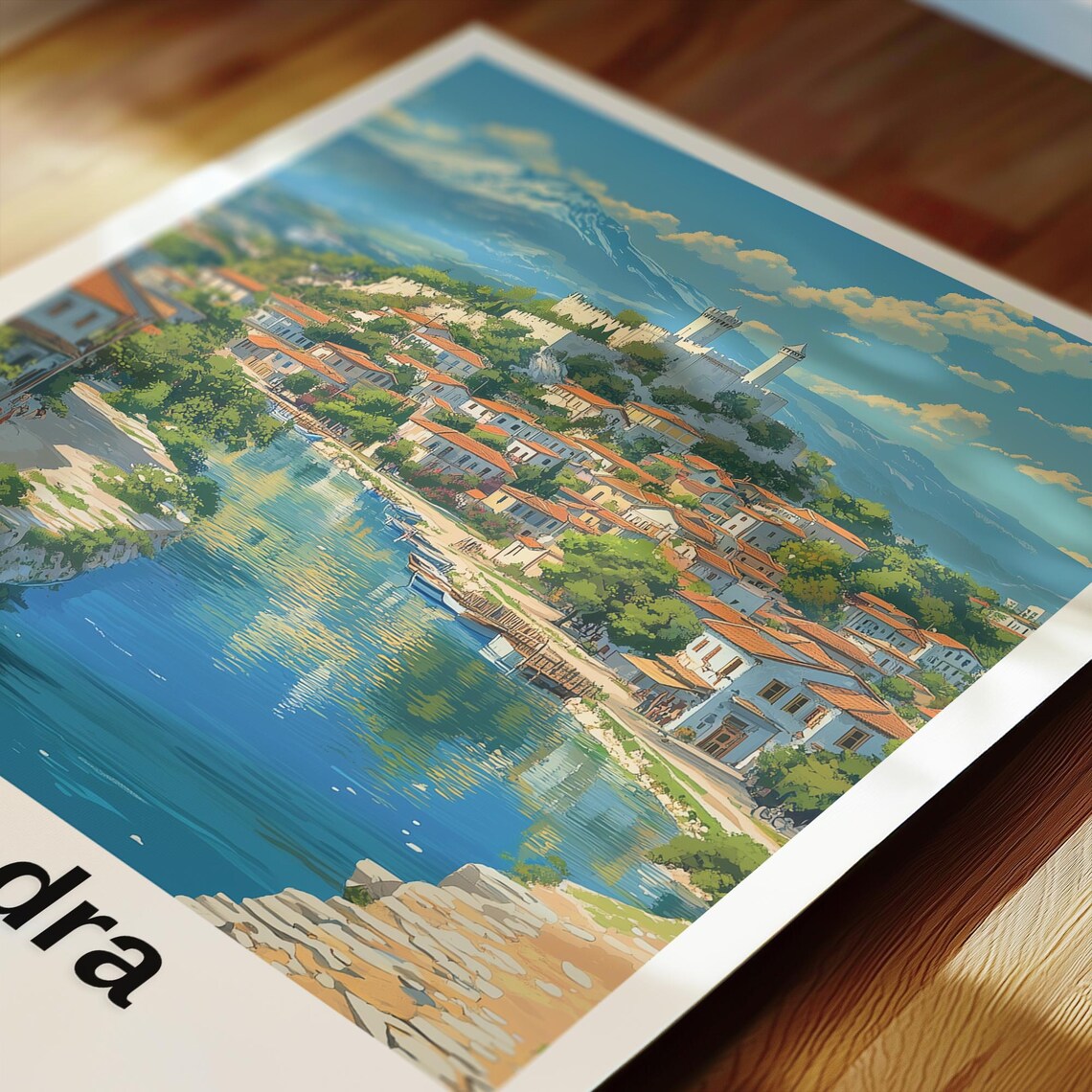 Shkodra Travel Poster, Albania Wedding Gift - Image 2