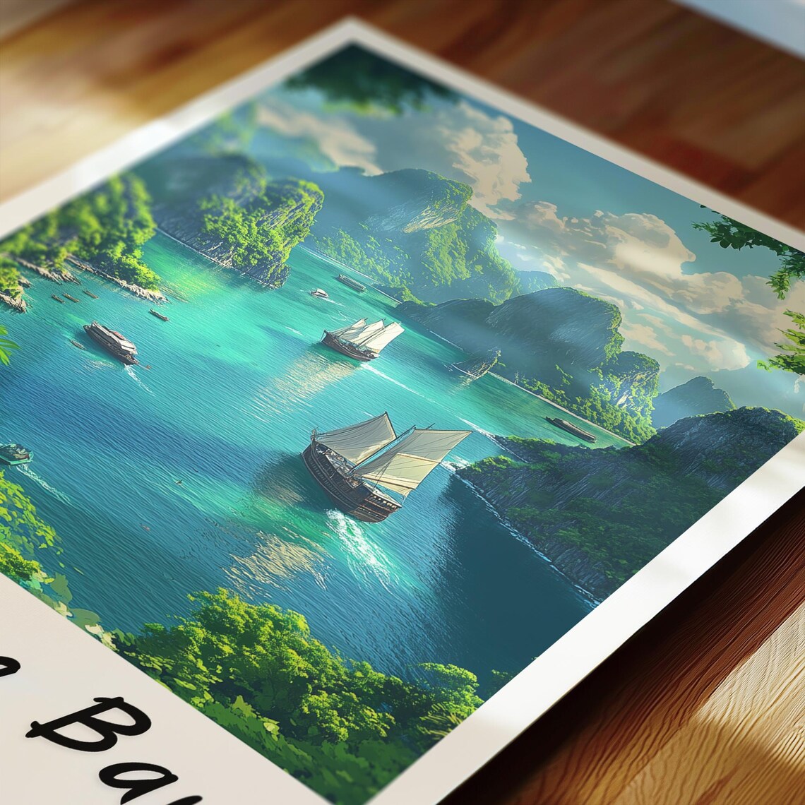 Ha Long Bay Waterfall, Vietnam Travel Poster - Image 2