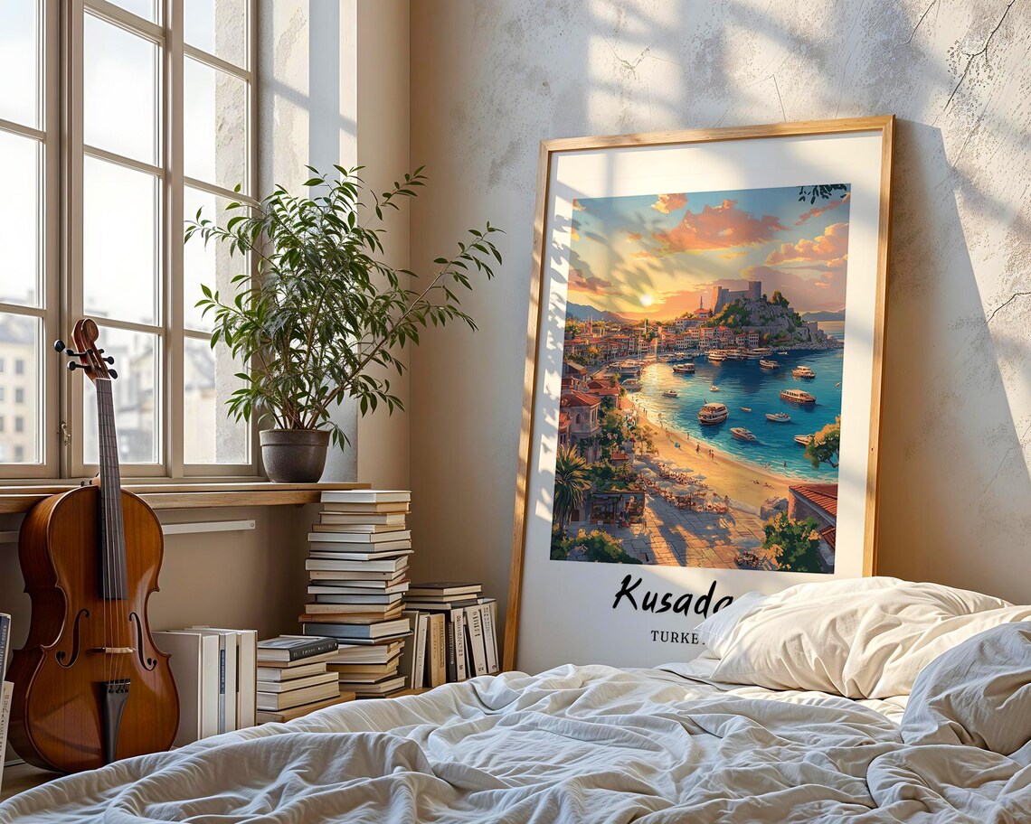 Kusadasi Turkey Travel Poster, Minimalist Wall Art - Image 3