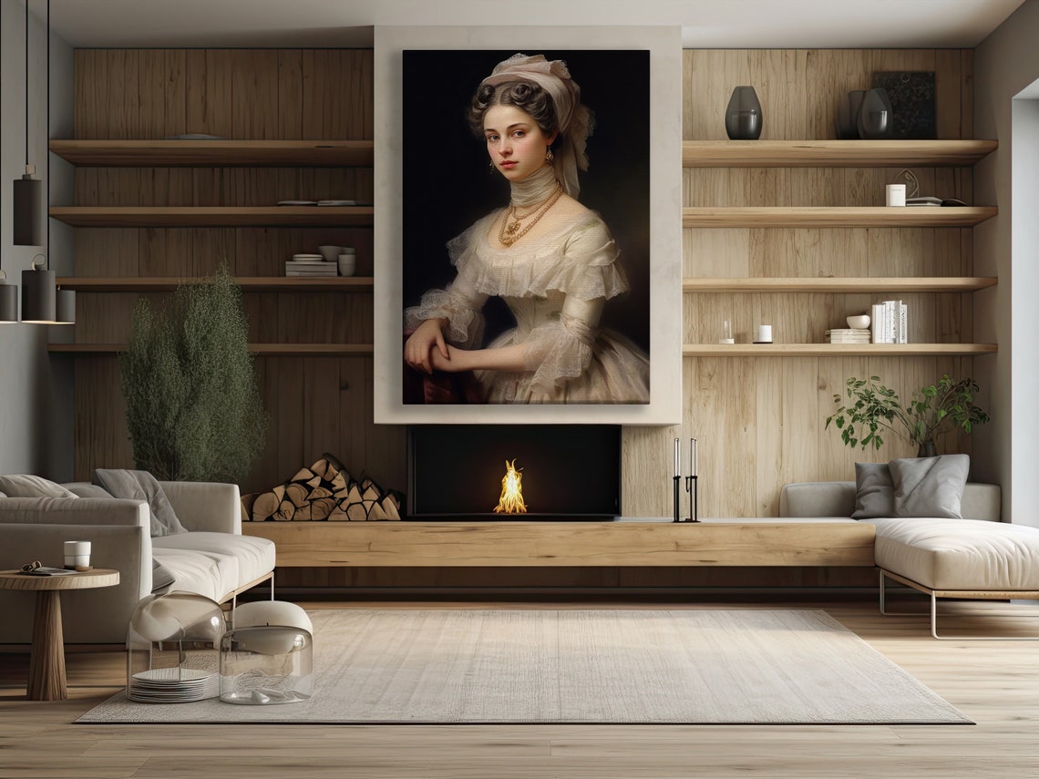 Vintage Victorian Woman Painting Victorian Woman Art Print Victorian Woman Print Gothic Woman Art Print Victorian Poster Print - Image 2