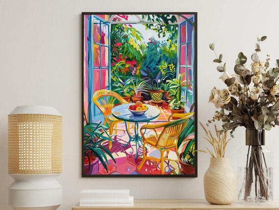 Matisse Balcony Painting Matisse Print Vintage Flowers Botanical Poster Matisse Flowers Wall Art