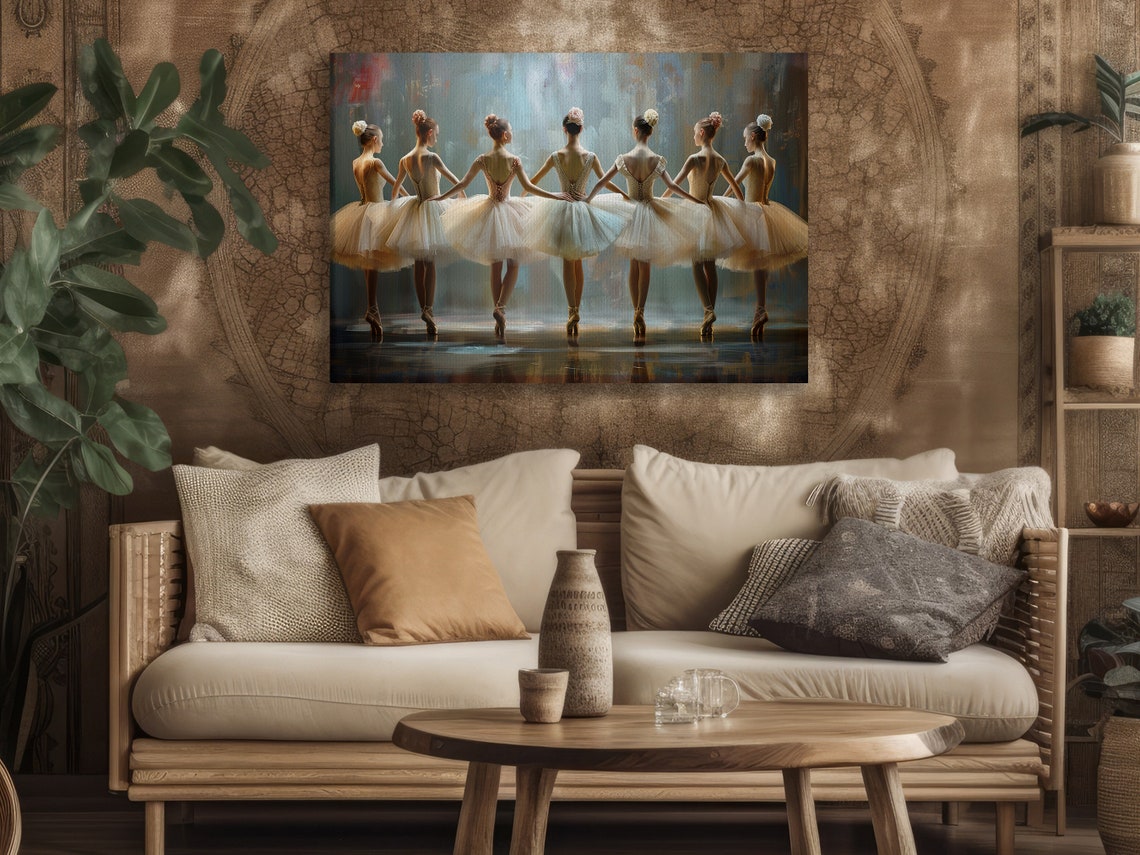 Vintage Ballet Painting Art Print Retro Ballet Dancing Poster Print - Image 2