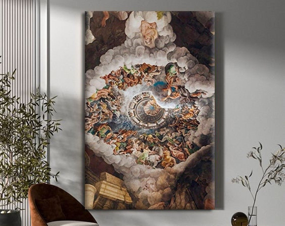 Baroque Ceiling Fresco Dome Mythological Figures Classical Art Poster