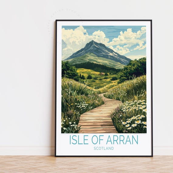 Isle Of Arran Scotland Travel Poster Art Print